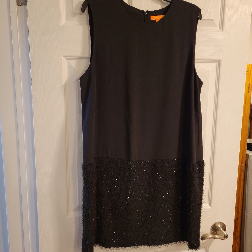 Joe Fresh Women's Sleeveless Black Shift Dress - Size 14- NEW!